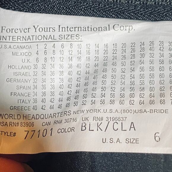 Vintage 90s Y2k Satin Gown Strapless Ribbon Lace Up Side Ruched Black Red 0 - Picture 9 of 10